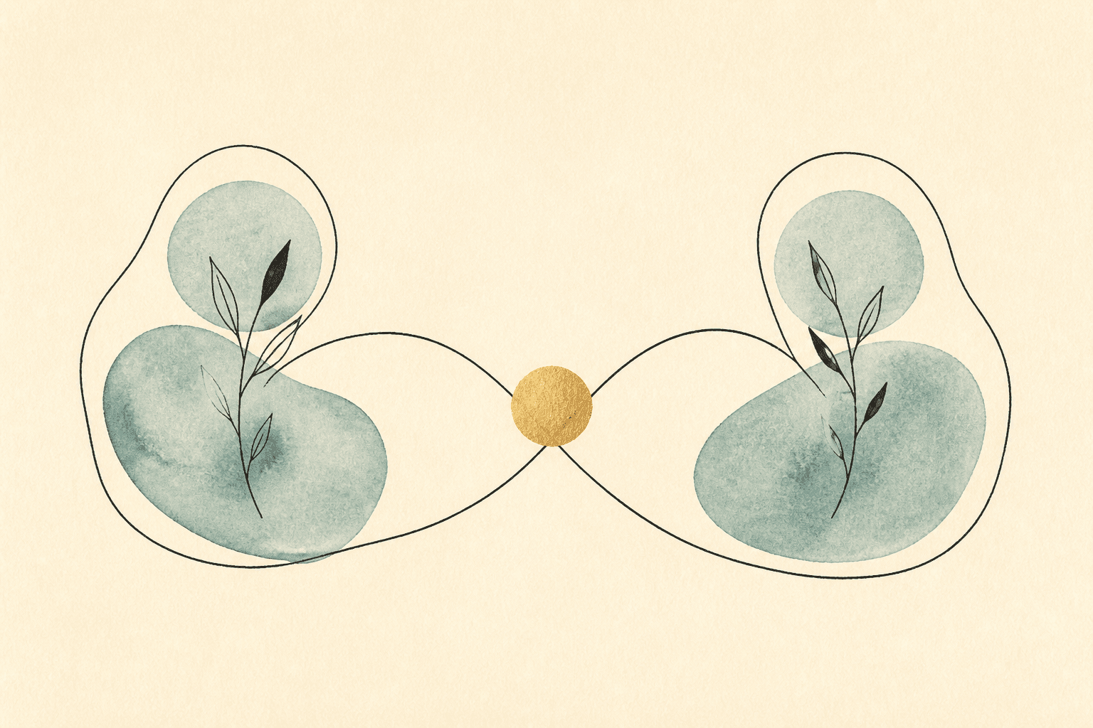 Minimal watercolor illustration of a winding path and pause point, suggesting steady addiction recovery progress.